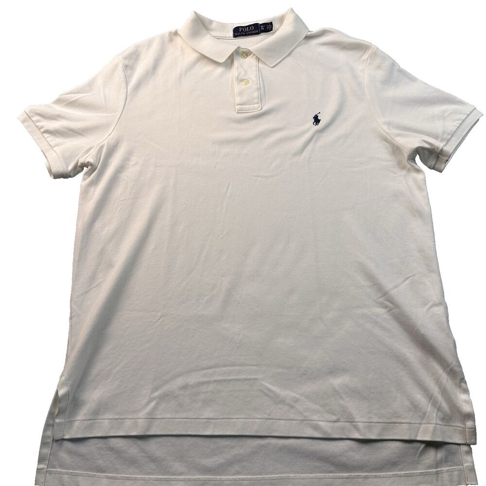 Polo by Ralph Lauren White 100% Cotton Short Sleeve Polo Size XL